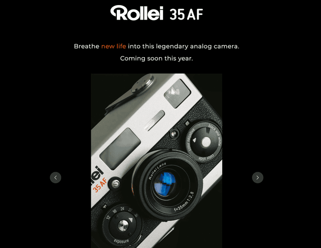 Rollei 35 AF の先行予約受付がはじまる